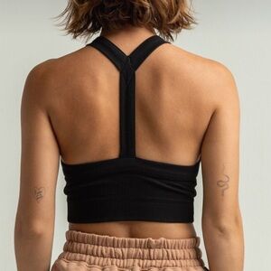 OB1227159 Intimately by Free People Catch Up black y-back brami XS NEW NWT